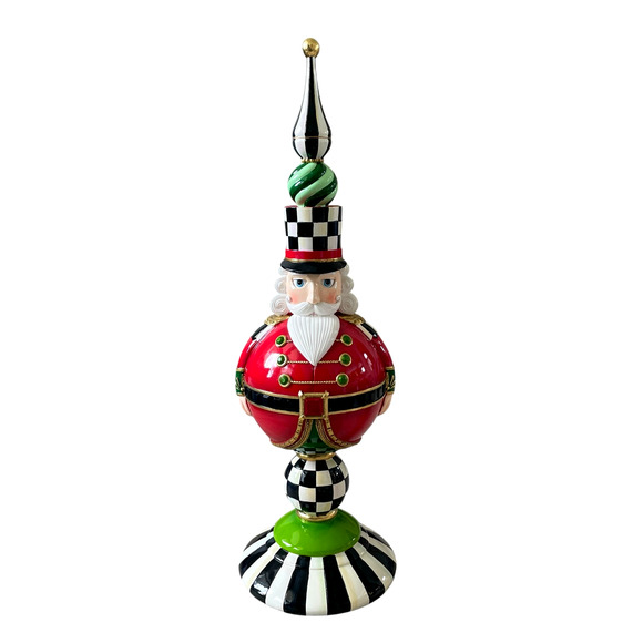 Mackenzie Childs Granny Kitsch Nutcracker Finial 24in Designer Holiday Decor NEW - Picture 15 of 15